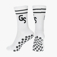 Standard - Hvite gripsokker med svart logo - GSPERFORMANCE