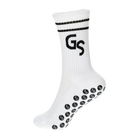 Standard - Hvite gripsokker med svart logo - GSPERFORMANCE