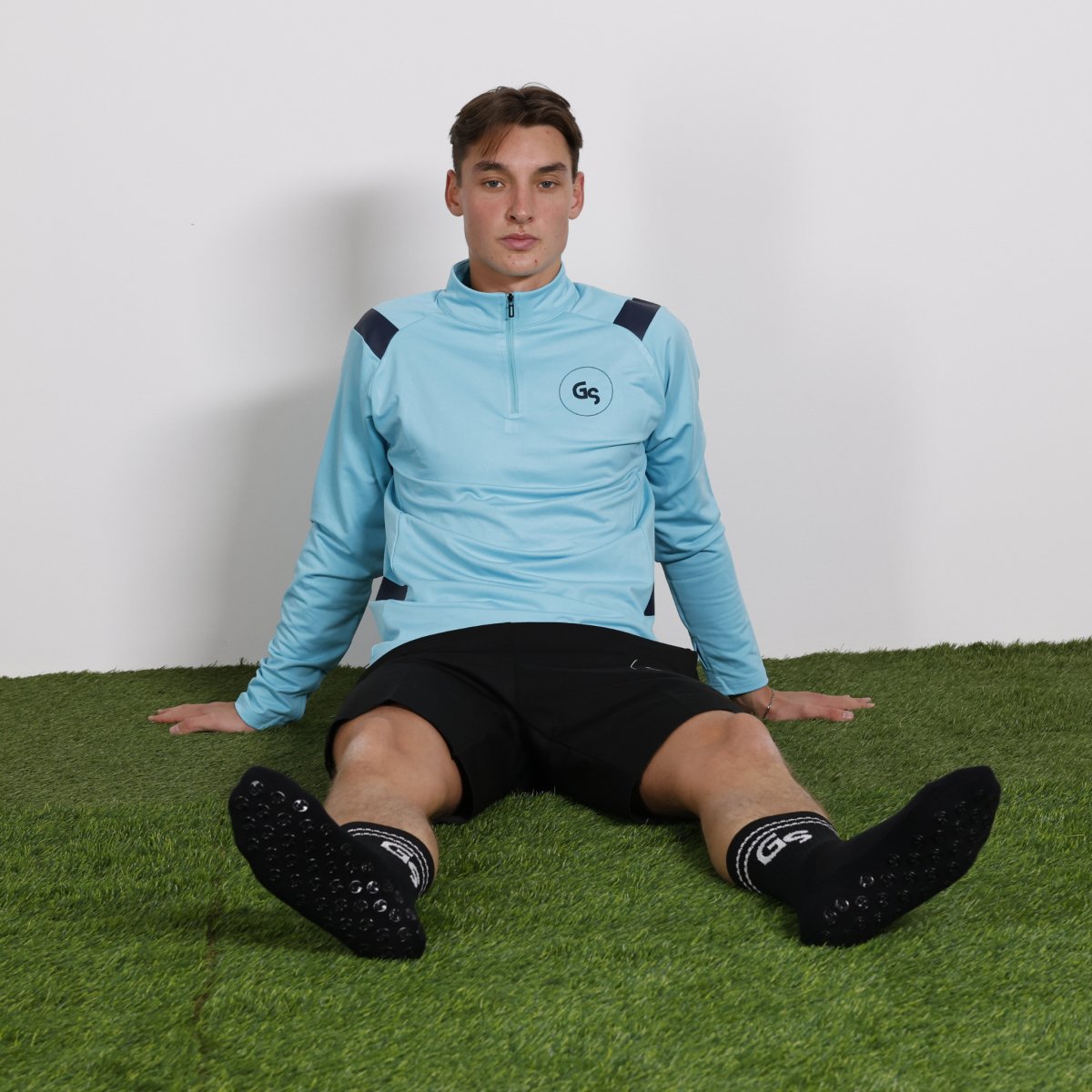 Standard - Svarte gripsokker med hvit logo - GSPERFORMANCE