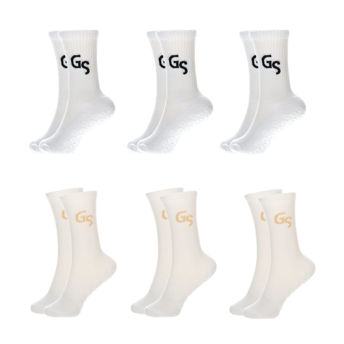 Standard & Tynne - Hvite (6pk) | 2026 versjon - GSPERFORMANCE