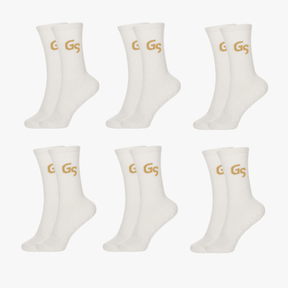 Tynne gripsocks - Hvite (6pk) | 2026 versjon - GSPERFORMANCE