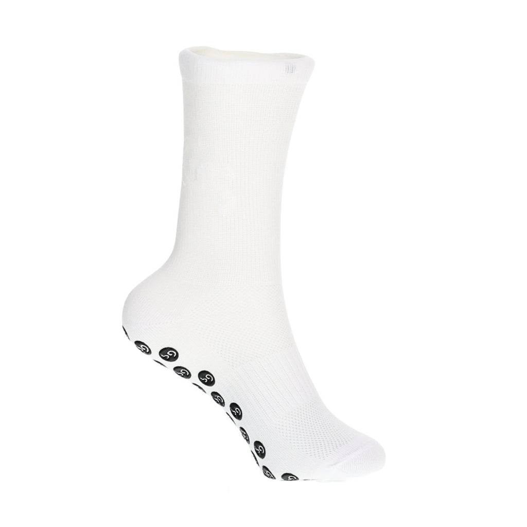 Tynne - Hvite gripsokker med hvit logo - GSPERFORMANCE