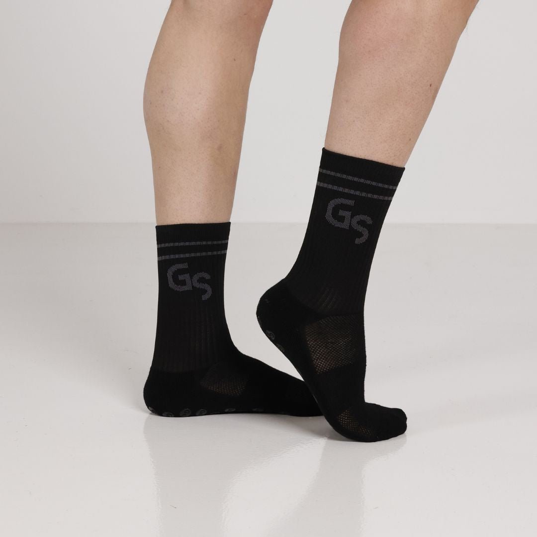 Svarte gripsokker i ull - Winter Edition - gripsocks.no